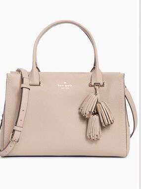 NWT KATE SPADE Nude color Leather Satchel Bag